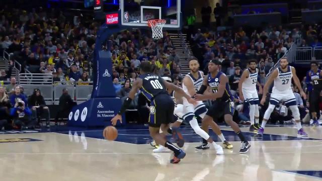 Bennedict Mathurin with a 2-pointer vs the Minnesota Timberwolves