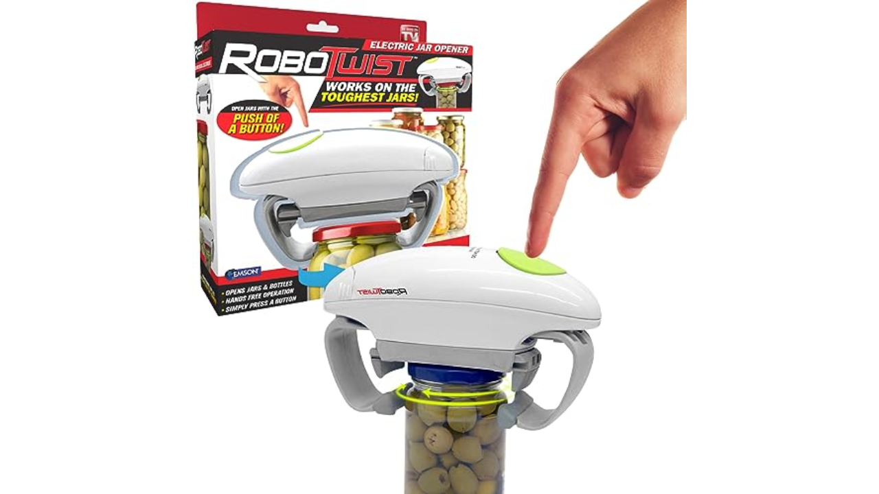 RoboTwist Hands Free Jar Opener: Open Jars With a Push of a Button