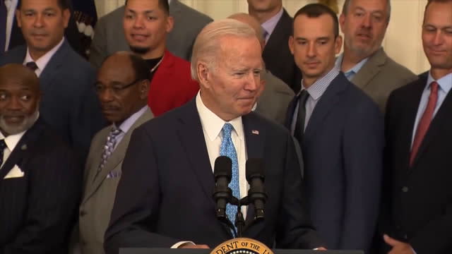 President Biden welcomes Atlanta Braves to White House