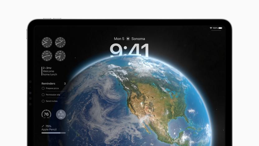 iPadOS17 lock screen and widgets