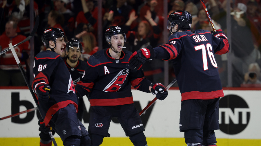 Associated Press - Brady Skjei scored on the power play with 3:11 left to help the Carolina Hurricanes beat the New York Rangers 4-3 on Saturday night, staving off a sweep by winning Game 4 of the