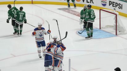 Associated Press - Connor McDavid scored 32 seconds into the second overtime and the Edmonton Oilers overcame their captain's double-minor penalty in the first extra period and beat the Dallas Stars