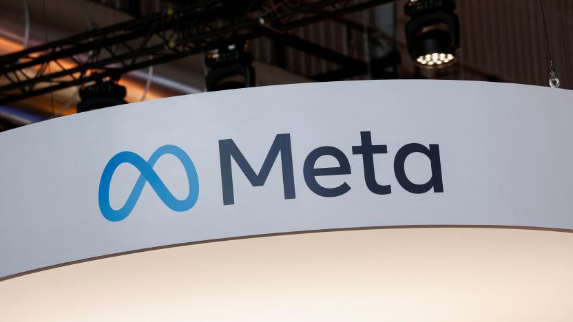 A logo of Meta Platforms Inc. is seen at its booth, at the Viva Technology conference dedicated to innovation and startups, at Porte de Versailles exhibition center in Paris, France June 17, 2022. REUTERS/Benoit Tessier