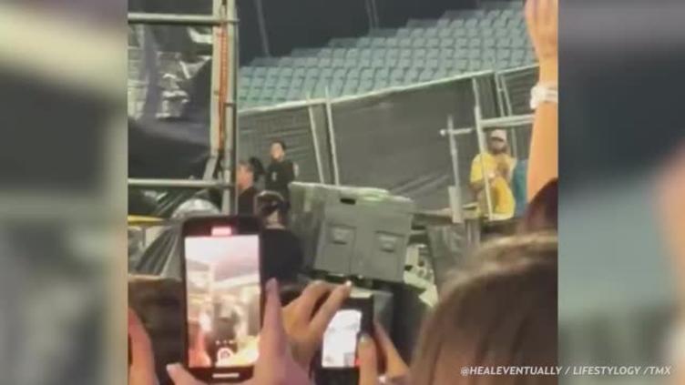 Taylor Swift Kisses Travis Kelce as He Waits for Her Backstage After Eras Tour in Sydney