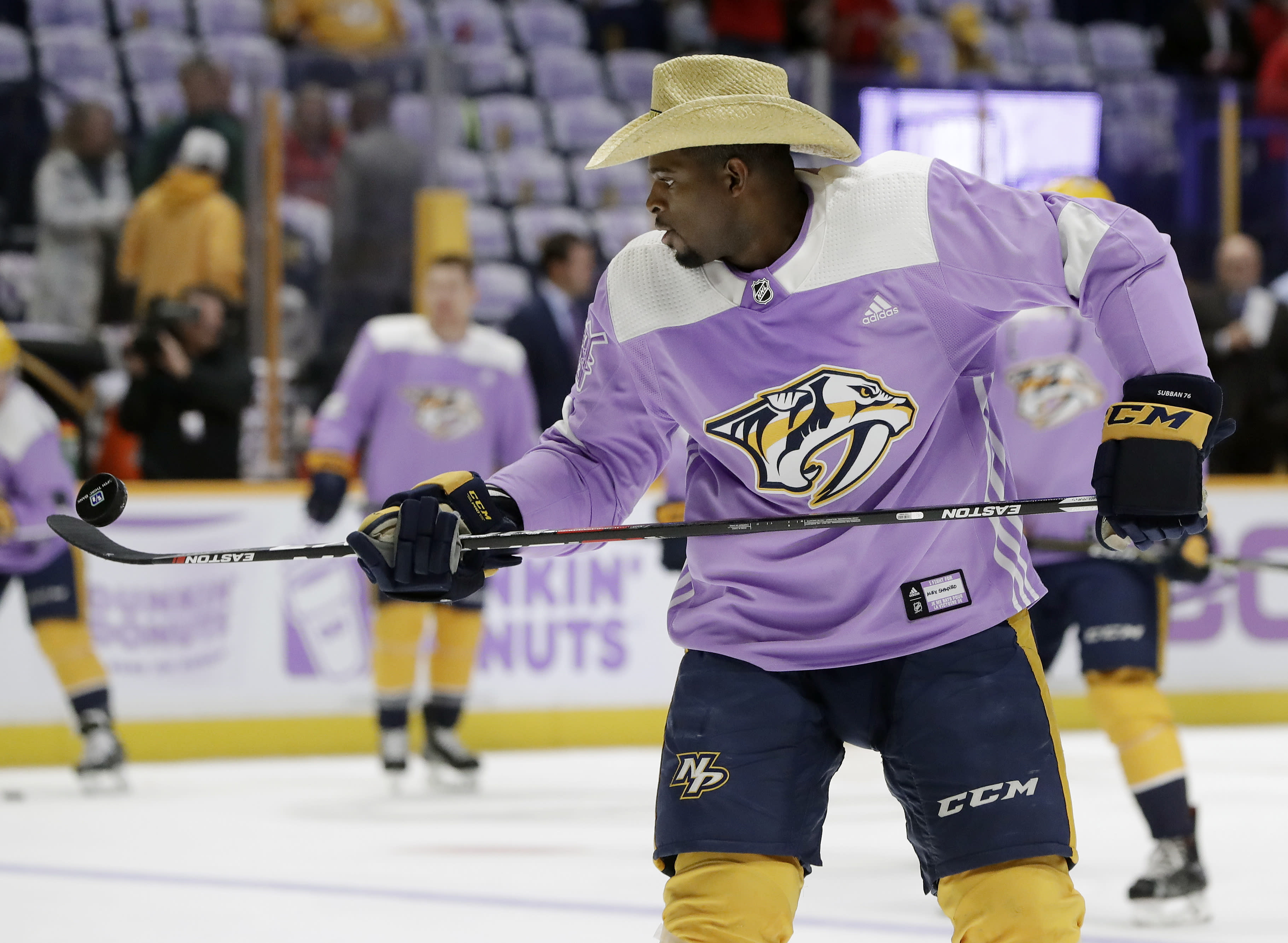 P.K. Subban rocks cowboy hat in warmup 