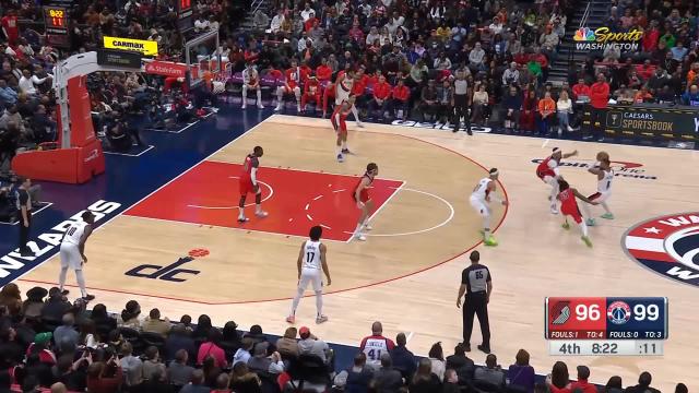 Shaedon Sharpe with a 3-pointer vs the Washington Wizards