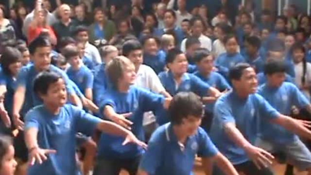 Elementary Schools Kids Have Haka Face Off!