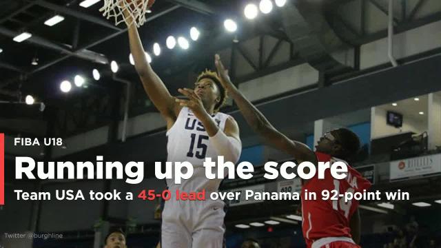 Team USA U18 got out to a wild 45-0 lead over Panama on Monday