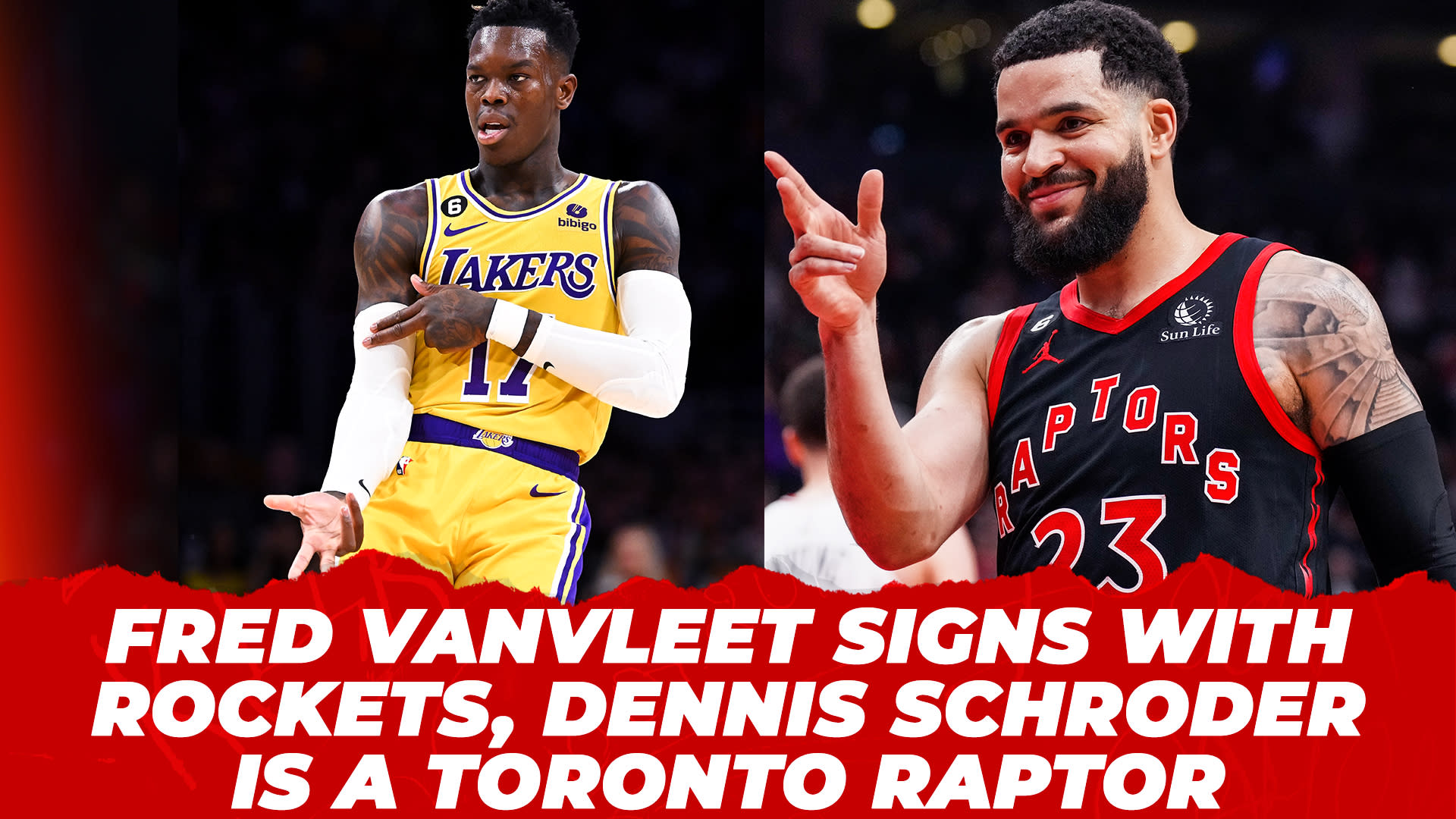 Toronto Raptors guard Fred VanVleet rips his jersey in frustration