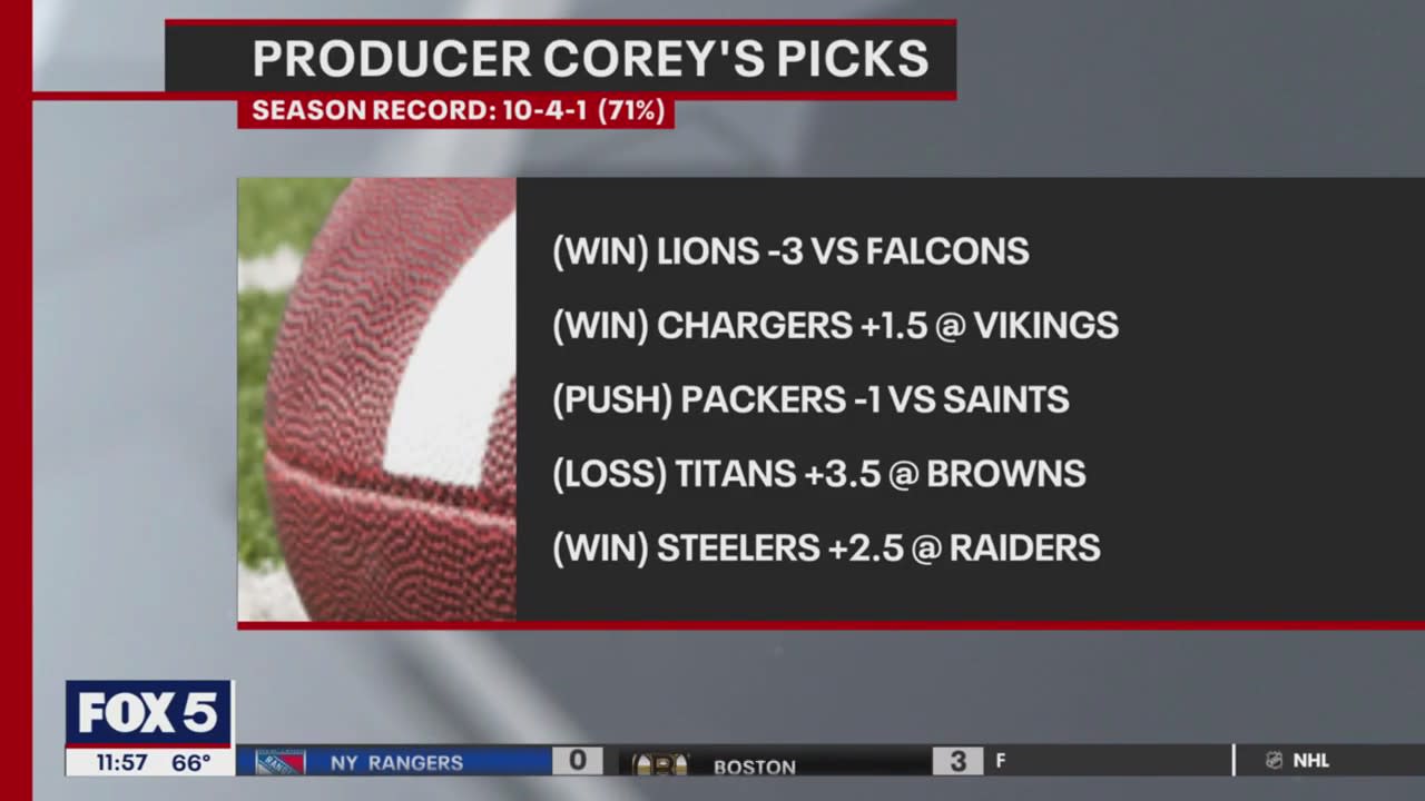 Producer Corey's Week 4 NFL picks and predictions