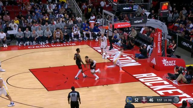 Jabari Smith Jr. with a block vs the Golden State Warriors