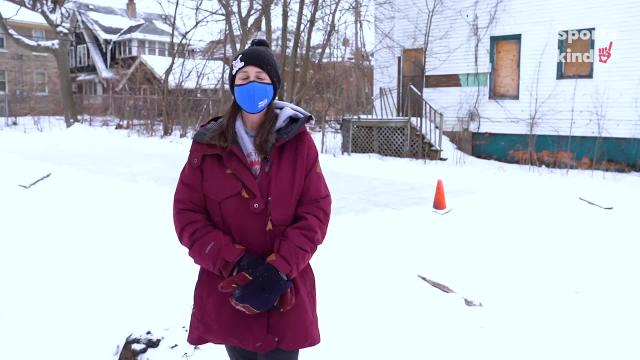Woman builds ice rink for neighborhood kids