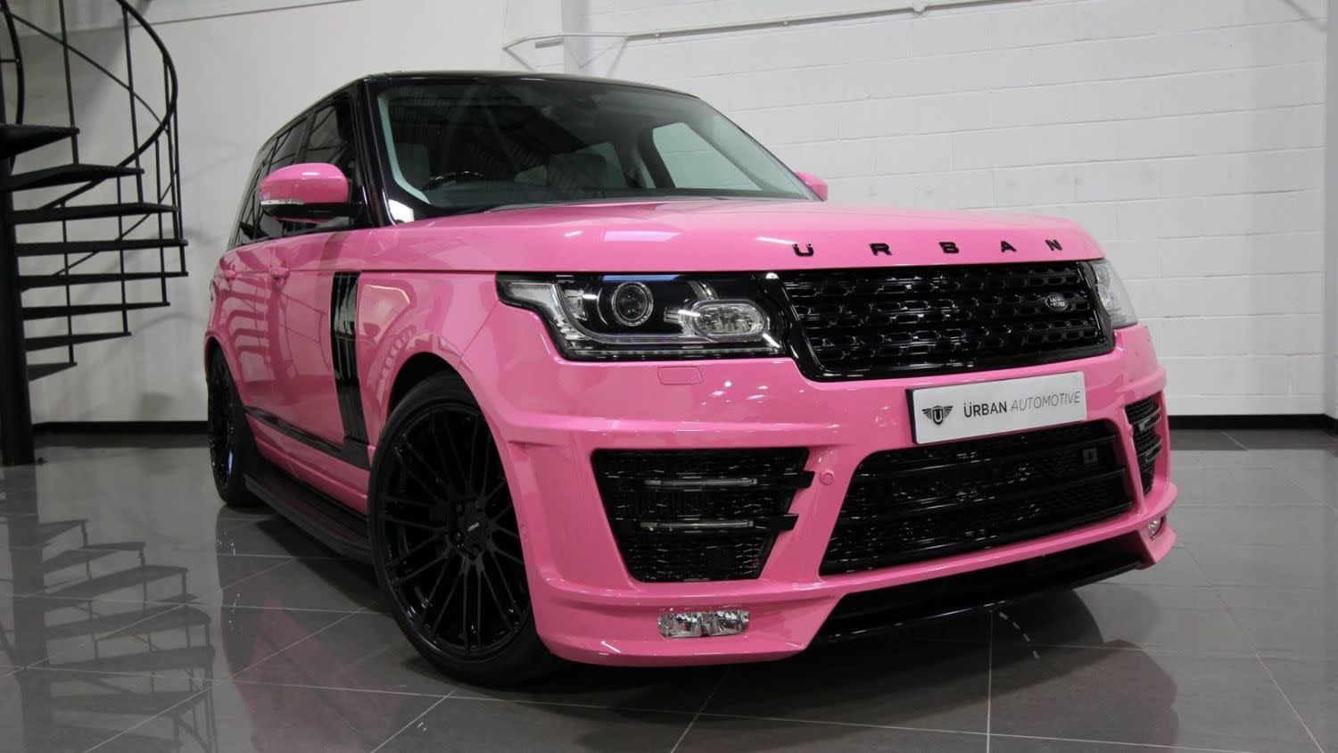 pink range rover baby car