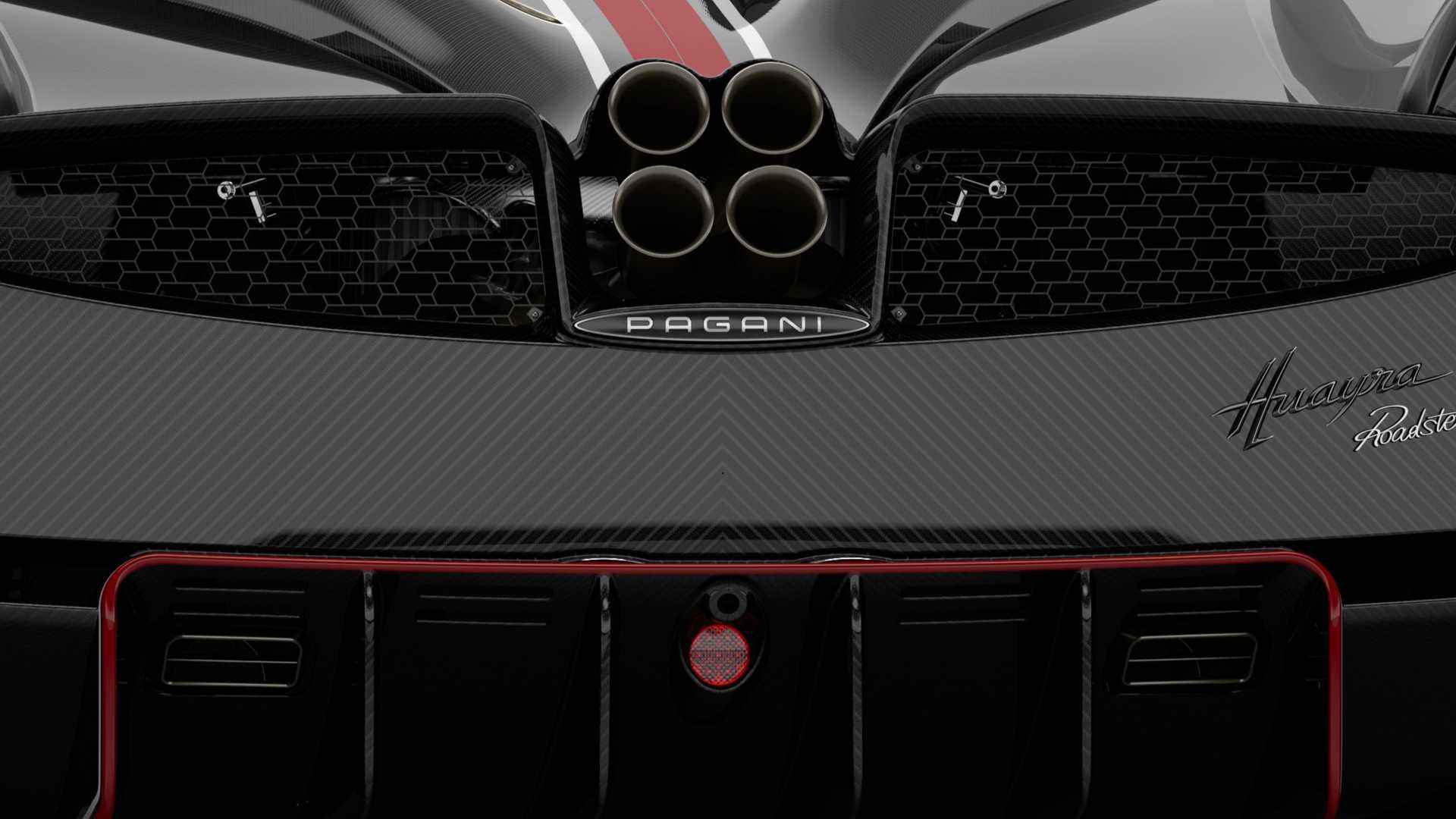 Pagani Huayra Roadster BC shows its six exhaust tips on camera