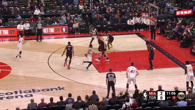 Kevin Love with a 3-pointer vs the Toronto Raptors