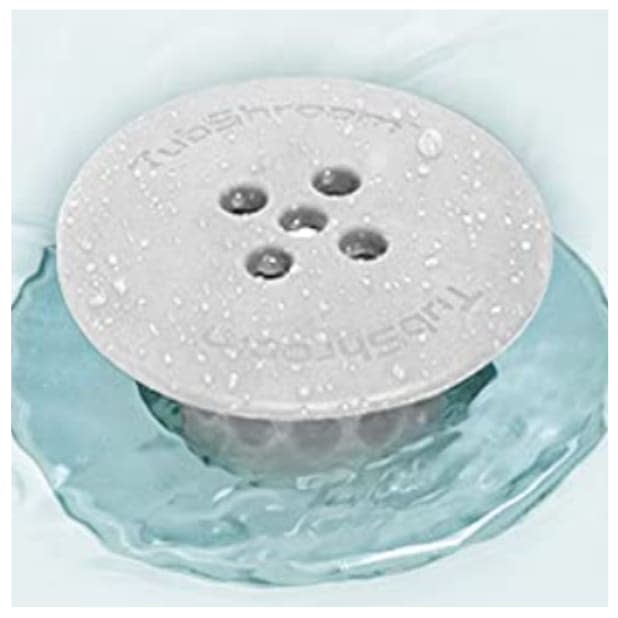 TubShroom (Gray) The Hair Catcher That Prevents Clogged Tub Drains