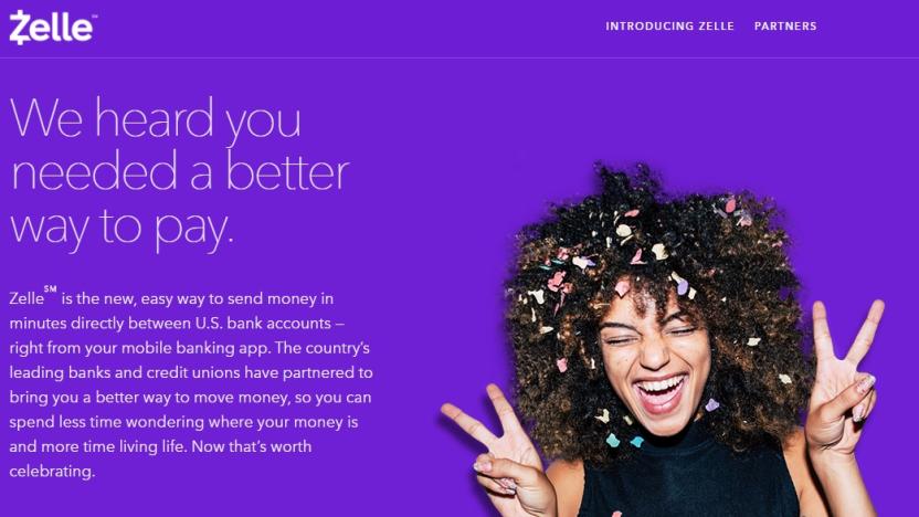 Zelle website (Screenshot)