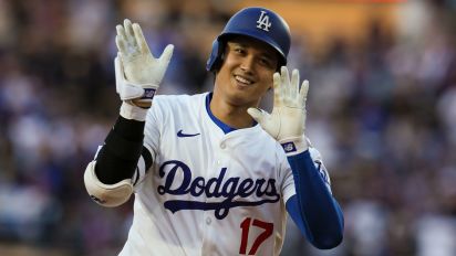 Getty Images - Los Angeles, CA, Monday, May 6, 2024 - Los Angeles Dodgers designated hitter Shohei Ohtani (17) celebrates while rounding the bases after hitting a two-run home run in the first inning against Miami Marlins pitcher Roddery Muñoz (71) at Dodger Stadium. (Robert Gauthier/Los Angeles Times via Getty Images)