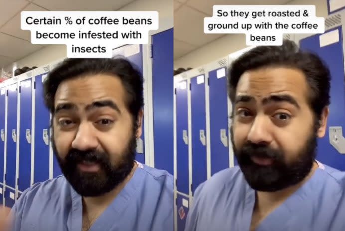 TikTokers ‘regrets’ seeing the doctor expose what may be inside the coffee grounds: ‘I’m terrified’