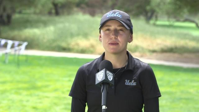 2021 Pac-12 Women's Golf Championships: UCLA’s Emma Spitz discusses her individual lead through round two and outlook on Sunday’s final round