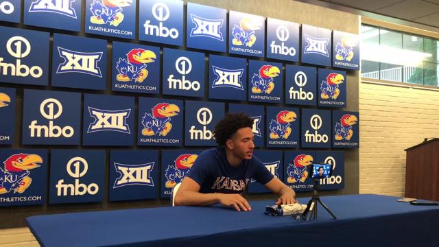 Jalen Wilson talks Jayhawks after returning to Kansas men's basketball for another season