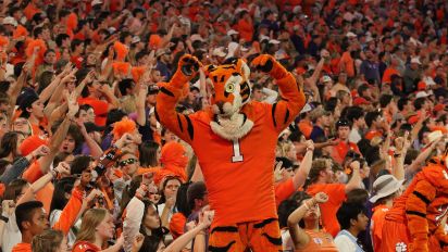 Getty Images - CLEMSON, SC - NOVEMBER 18: The Clemson mascot 'The Tiger' during a college football game between the North Carolina Tar Heels and the Clemson Tigers on November 18, 2023 at Clemson Memorial Stadium in Clemson, S.C.  (Photo by John Byrum/Icon Sportswire via Getty Images)