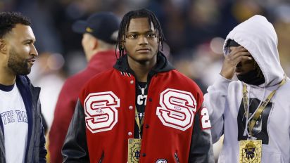 Getty Images - SOUTH BEND, IN - OCTOBER 14: Four-star defensive back recruit Trey McNutt of Cleveland, Ohio looks on before a college football game between the USC Trojans and Notre Dame Fighting Irish on October 14, 2023 at Notre Dame Stadium in South Bend, Indiana. (Photo by Joe Robbins/Icon Sportswire via Getty Images)