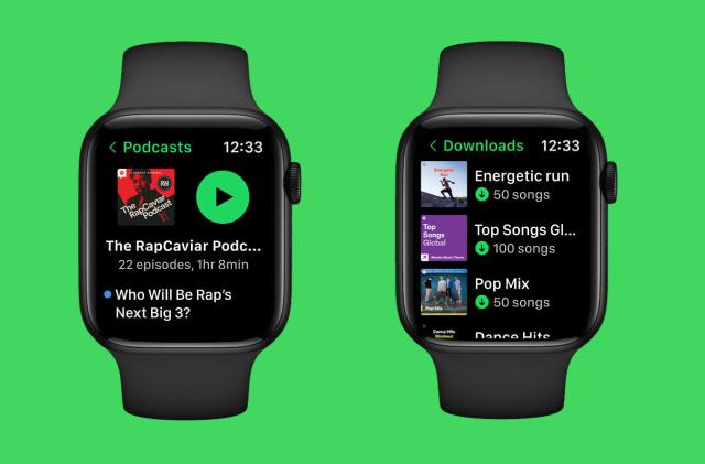 Spotify UI enhancements in updates to the Apple Watch app
