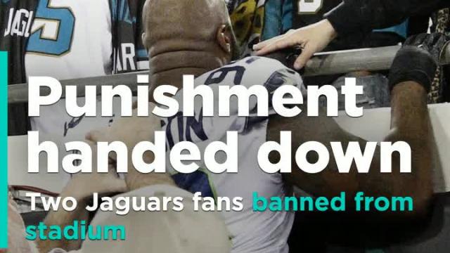 Two Jaguars fans banned from stadium after incident with Seahawks player