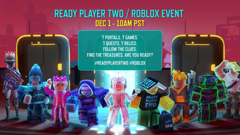 'Ready Player Two' virtual book tour event in 'Roblox'