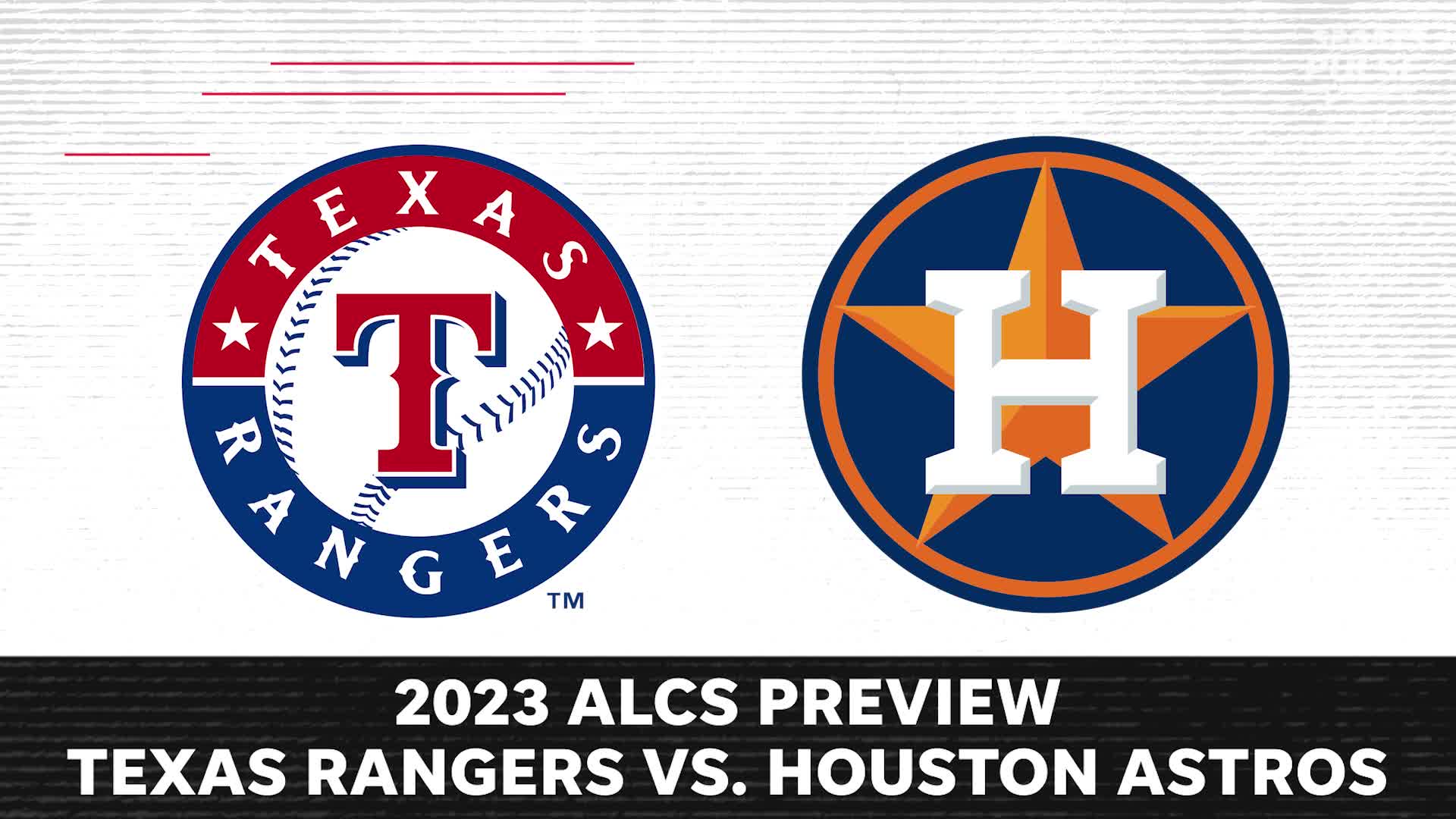 Houston Astros vs. Texas Rangers 2023 alcs matchup Program