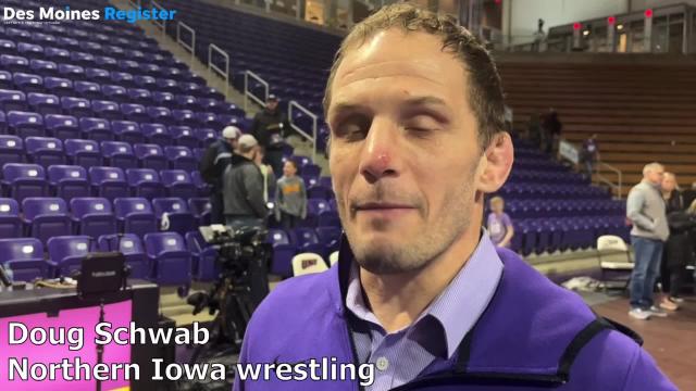 Northern Iowa wrestling coach Doug Schwab recaps the Panthers' 19-17 loss to Oklahoma St.