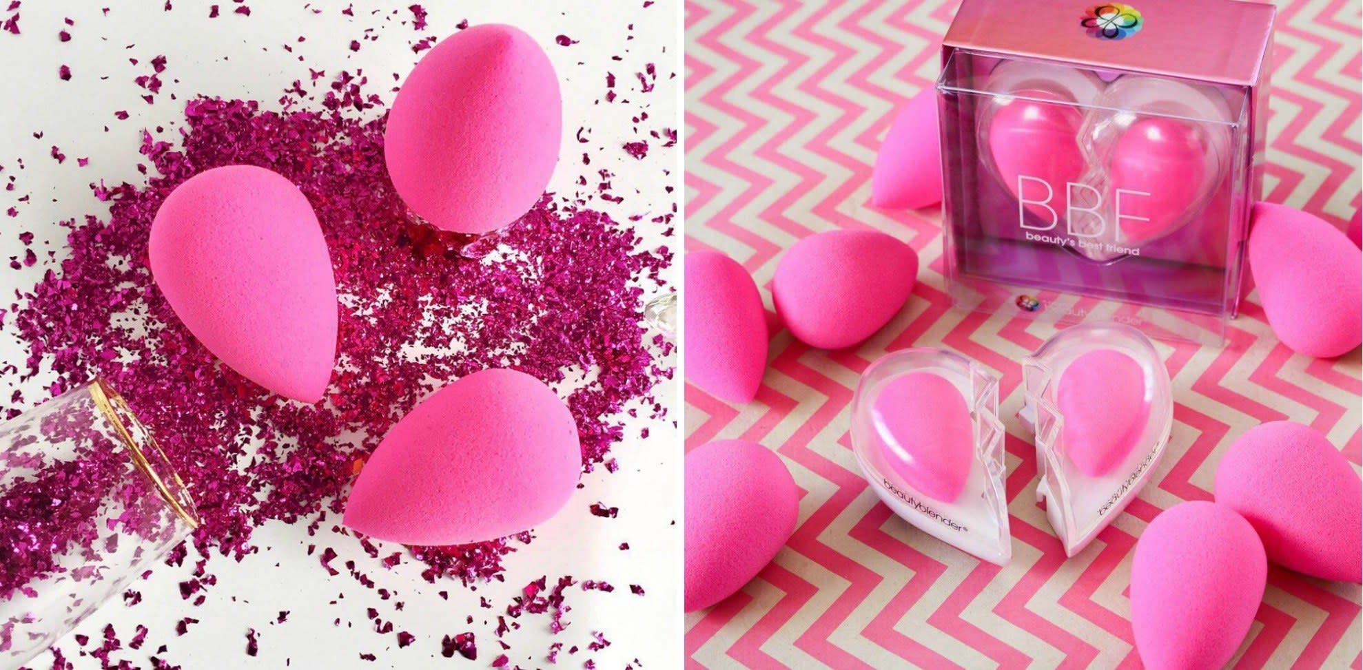 Оригинал розовый. Спонжи д/макияжа the Original beautyblender. Allure Beauty Blender. Pretty sister спонж. Набор beautyblender BBF.