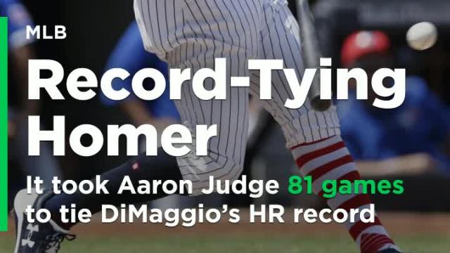 It took Aaron Judge 81 games to tie one of Joe DiMaggio's records