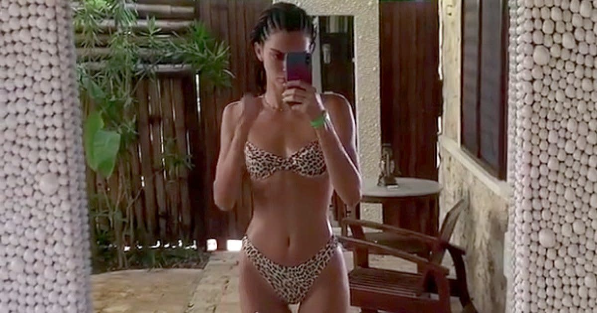 kendall jenner cheetah bikini