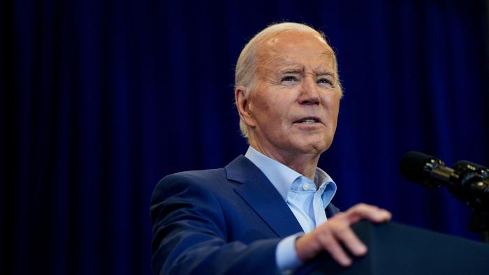 U.S. President Joe Biden attends a campaign event at the Martin Luther King Recreation Center in Philadelphia, Pennsylvania, U.S., April 18, 2024. REUTERS/Elizabeth Frantz