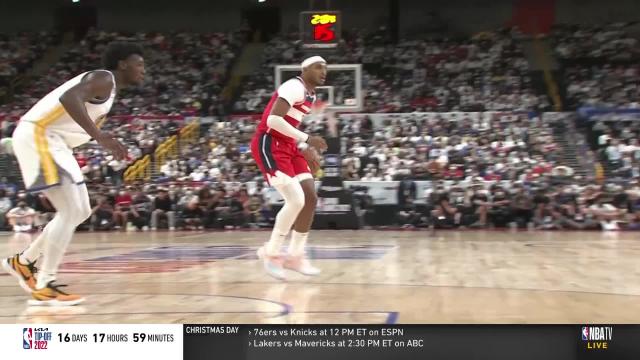 Daniel Gafford with an assist vs the Golden State Warriors