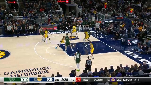 Jrue Holiday with a 2-pointer vs the Indiana Pacers