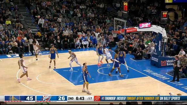 Ousmane Dieng with a dunk vs the Golden State Warriors