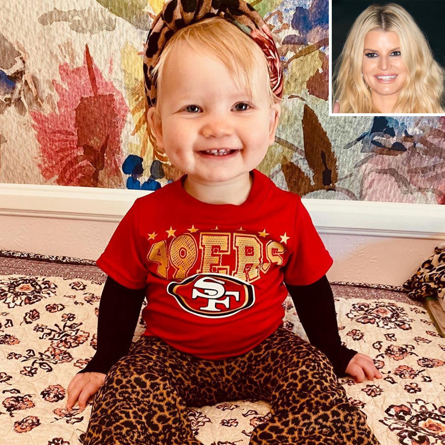 Jessica Simpson S Daughter Birdie Is The Cutest San Francisco 49ers Fan