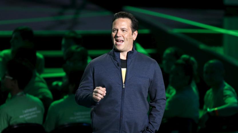 Phil Spencer, head of Xbox, announces backwards compatibility to play all Xbox 360 games on the Xbox One during game publisher Microsoft's Xbox media briefing before the opening day of the Electronic Entertainment Expo, or E3, in Los Angeles, California, United States, June 15, 2015. REUTERS/Lucy Nicholson 