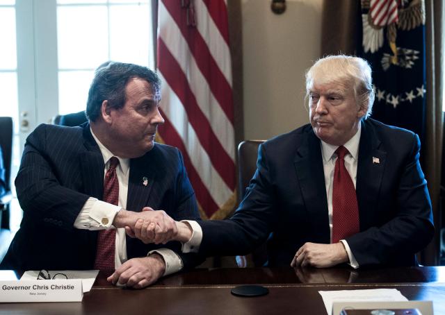 President Trump with Gov. Chris Christie