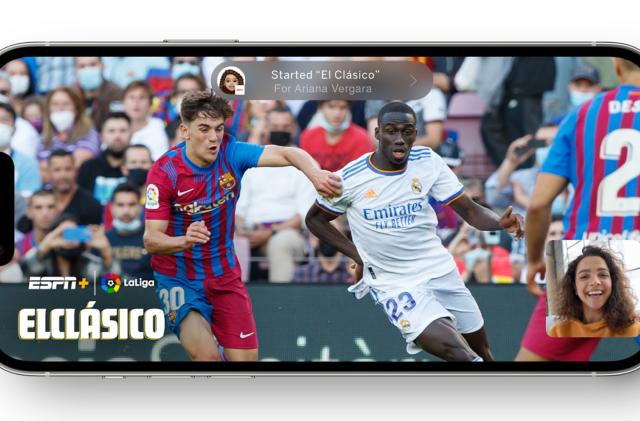 SharePlay on ESPN+ iOS app for iPhone