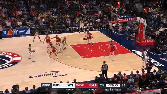 Bennedict Mathurin with a 2-pointer vs the Washington Wizards