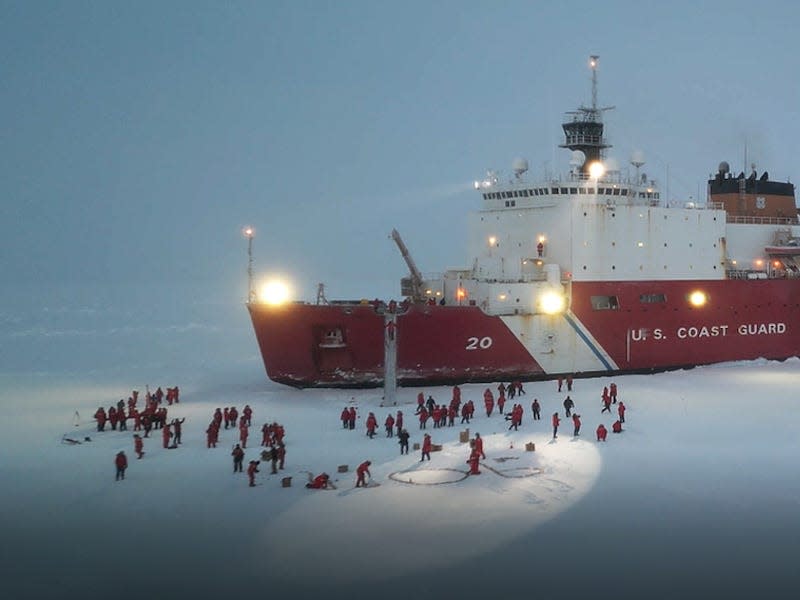 The US Coast Guard's biggest ship made a rare trip to the North Pole amid warnin..