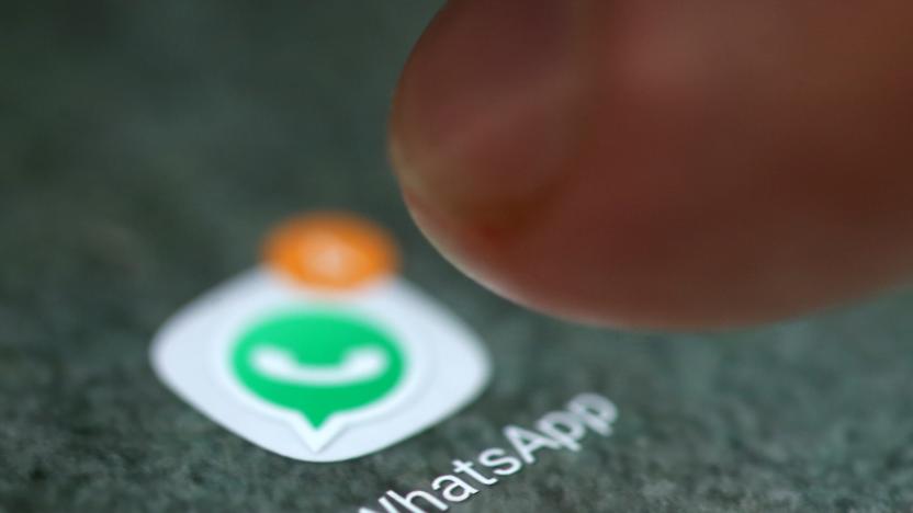 The WhatsApp app logo is seen on a smartphone in this picture illustration taken September 15, 2017. REUTERS/Dado Ruvic/Illustration