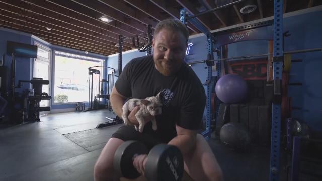 Nathan Goltry competes with the world's strongest men
