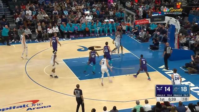 Kyle Kuzma with a dunk vs the Charlotte Hornets