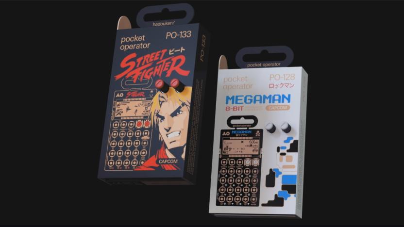 Teenage Engineering PO-133 Street Fighter and PO-128 Mega Man synths