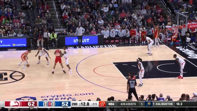 John Collins with an alley oop vs the LA Clippers